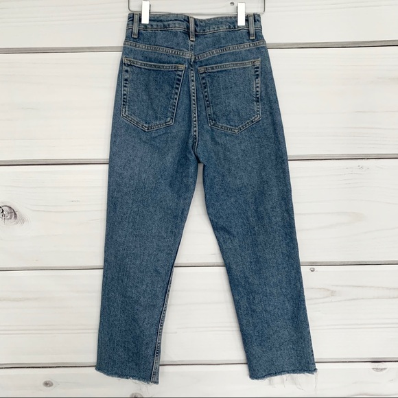 TOPSHOP Straight Raw Hem Jeans L30 - Picture 5 of 7